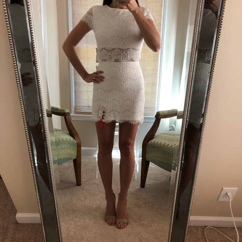 White lace dress